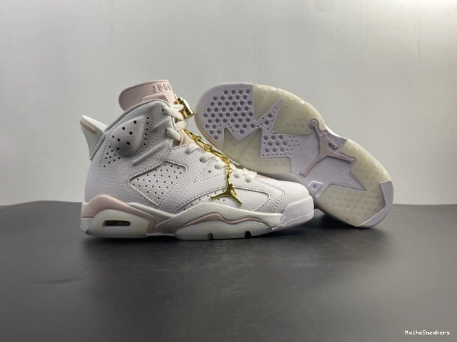 MaikeSneakers Gold Jordan DH9696-100 Air 6 Retro (W) Hoops 0716